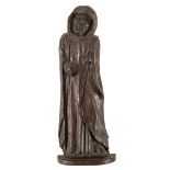 North European School. Standing monk, probably Flemish or German, 17th century, carved oak