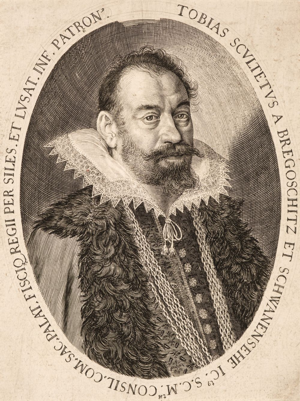 Sadeler II (Aegidius, 1570-circa 1629). Portrait of Tobias Scultetus, 1610, engraving