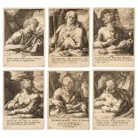 Goltzius (Hendrick, 1558-1617). Christ, Apostles and St. Paul, 1589, 7 engravings