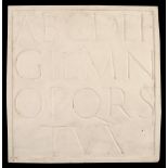 After Eric Gill (1882-1942). Alphabet Trogen Alph, plaster copy, 1928