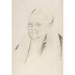 Gill (Eric, 1882-1942). Portrait of Elisabeth Förster-Nietzsche, 1930, pencil on paper, signed