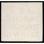 After Eric Gill (1882-1942). Alphabet, plaster