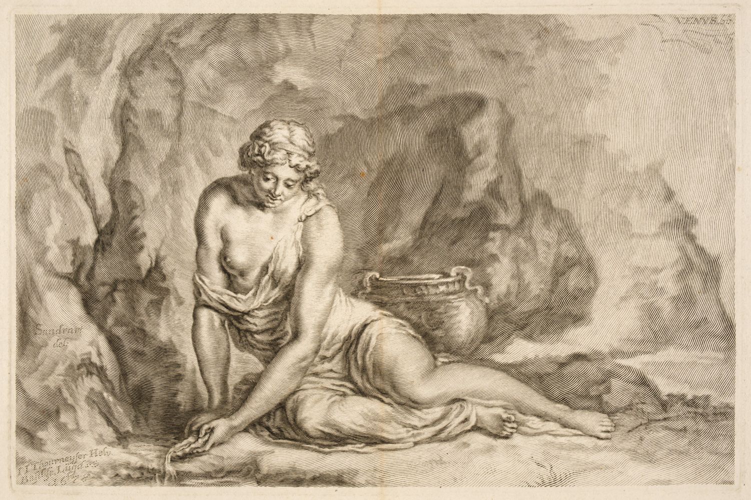 Thourneysen (Johann Jakob 1636-1711) after Sandrart, Venus, 1678, line engraving