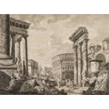 Muller (Johann Sebastian, 1715-1785). Ruins of Rome, after Panini, 1753, etching