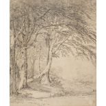 Attributed to Richard Cooper, Junior (1740-1822). New Forest, 1807, pencil on paper & 1 other