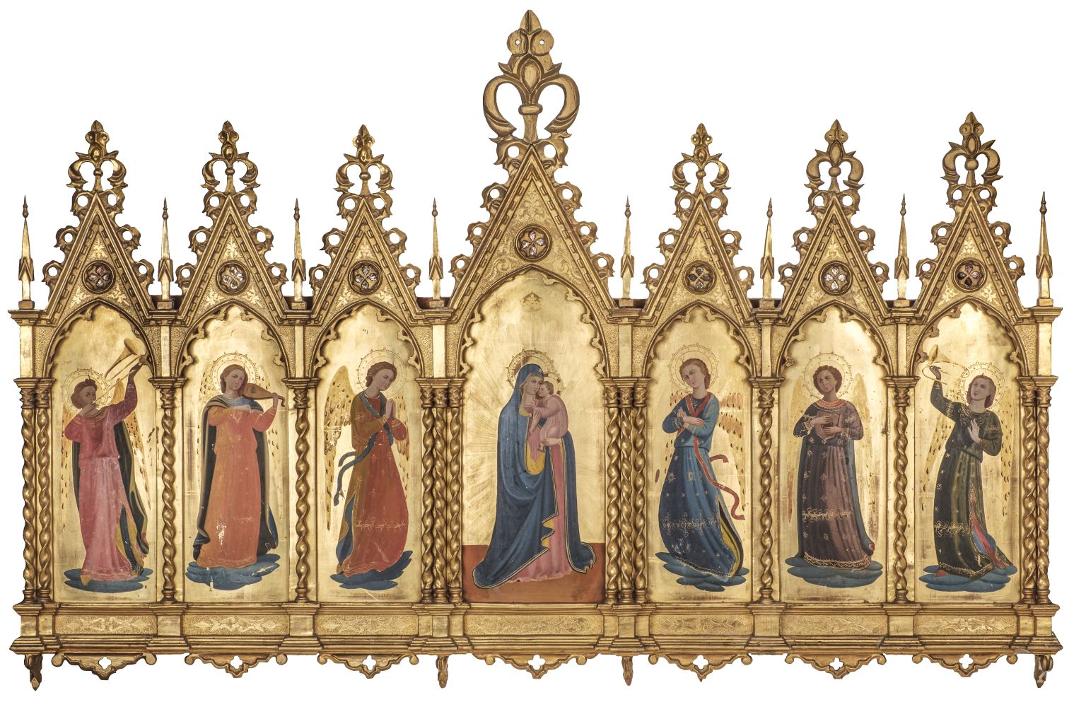 After Fra Angelico (1395-1459). Madonna della Stella, with six attendant angels, circa 1850's