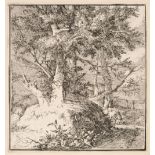 Crome (John the Elder, 1768-1821). A Large Tree on a Mound, circa 1809-1813, etching