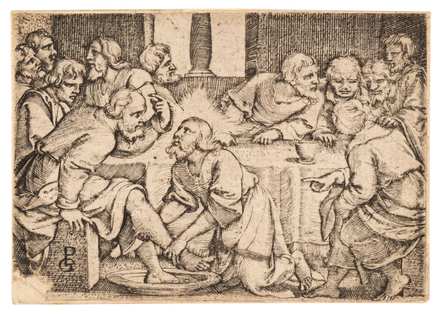 Pencz (G., c. 1500-1550). Christ washing the Disciples’ Feet, 1534, engraving, and 9 others
