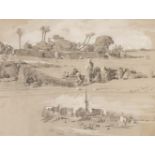 Brabazon (Hercules Brabazon, 1821-1906). Cairo, and Suez, circa 1860s, 2 pencil sketches