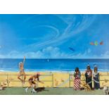 Shanahan (David, 20th/21st century). Apaches at the Seaside, oil on board, signed