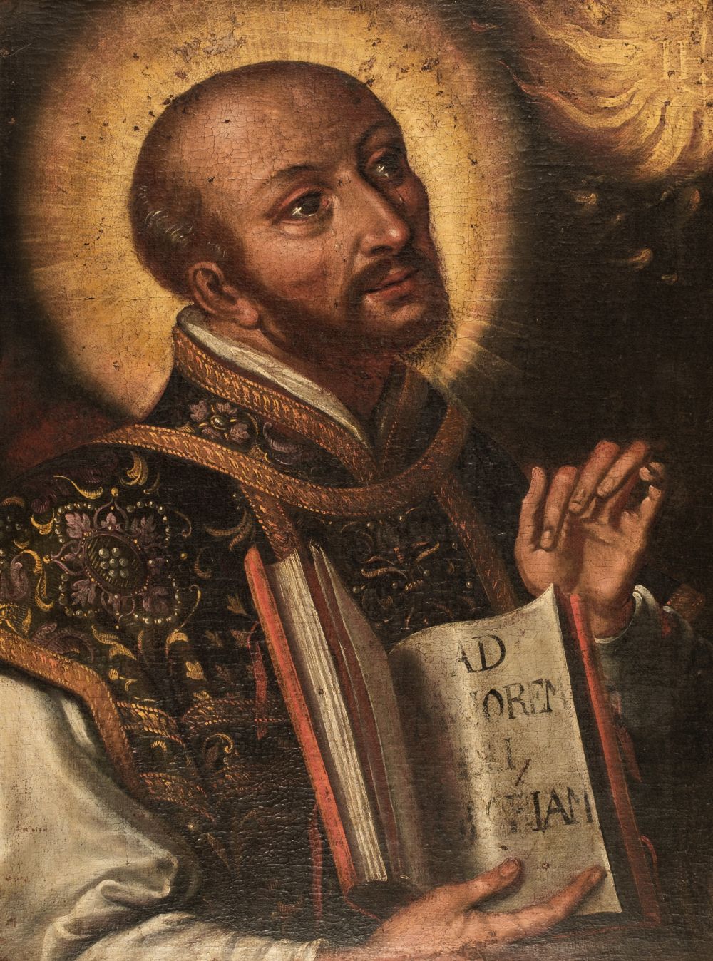 Spanish School. Saint Ignatius of Loyola, probably early 17th Century, oil on canvas, - Image 2 of 8