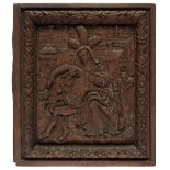 Relief Sculpture. The Coronation of the Virgin [and] The Pieta, 18th century, wood