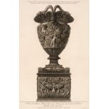 Piranesi (G B 1720-1778). Veduta di fianco in prospettiva del Vaso ..., 1778, etching