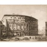 Rossini (Luigi, 1790-1857). Avanzi del Teatro di Marcello..., 5 plates from Le Antichita Romane,