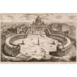Piranesi (Giovanni Battista, 1720-1778). Veduta dell' Basilica Vaticana, 1775, 1st state
