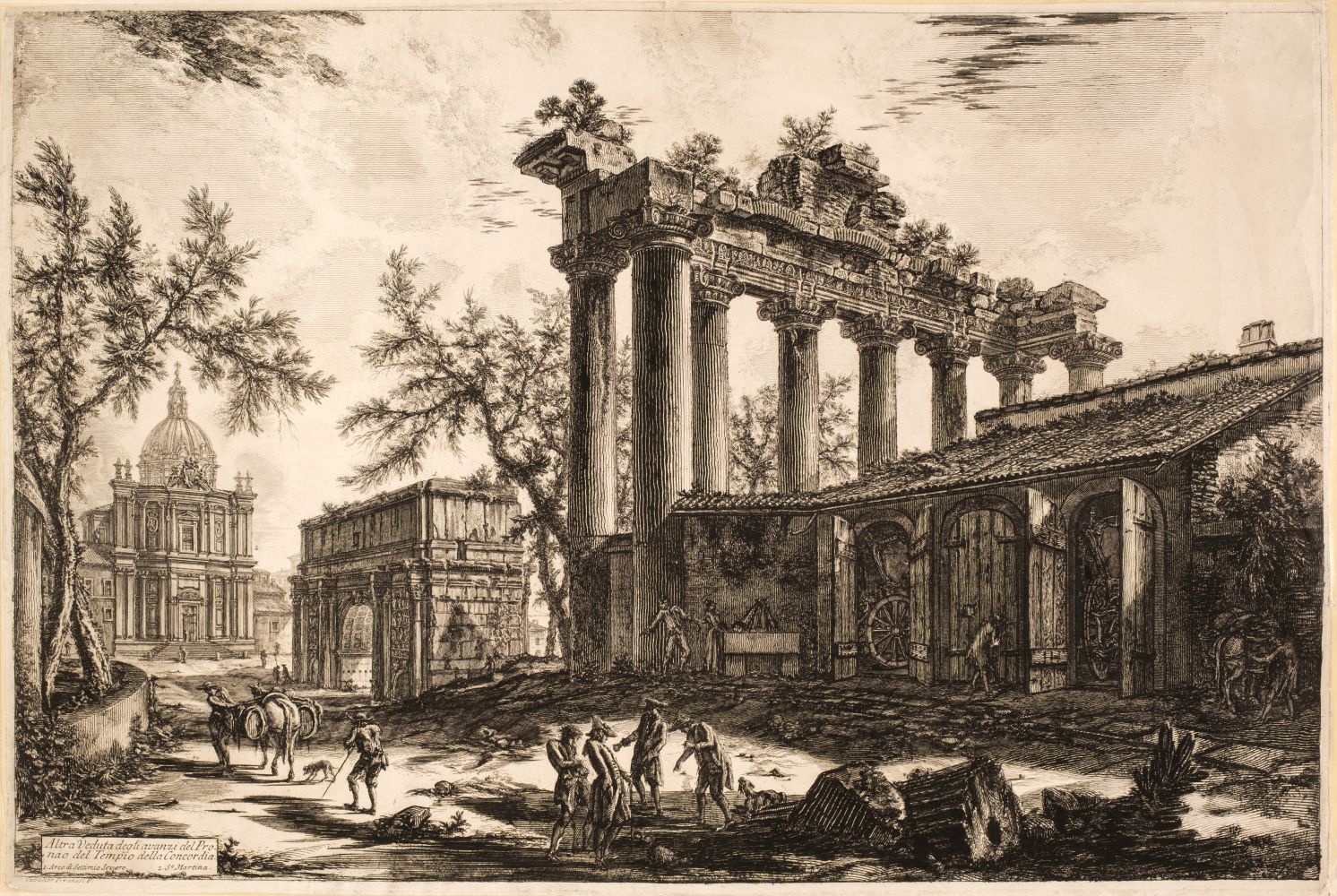 Piranesi (Giovanni Battista, 1720-1778). Veduta del... Tempio della Concordia, 1774