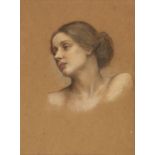 De Morgan (Evelyn, 1855-1919). Preparatory study of a female head