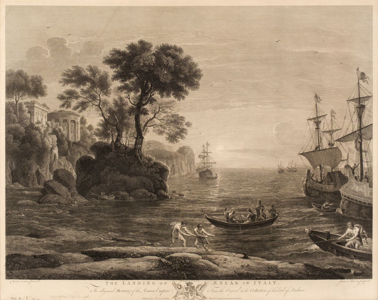 Mason (James, 1710- circa 1780). The Landing of Aeneas in Italy, after Claude, 1772, and 1 other