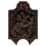 North European School. Road to Calvary, wood relief sculpture, late 17th/early 18th century