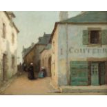 Williams (Terrick, 1860-1936). A Little Street, Concarneau, oil on board, signed