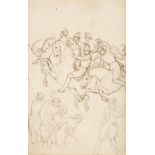 English School. Five Studies of Classical Figures, pen and brown ink, circa 1820