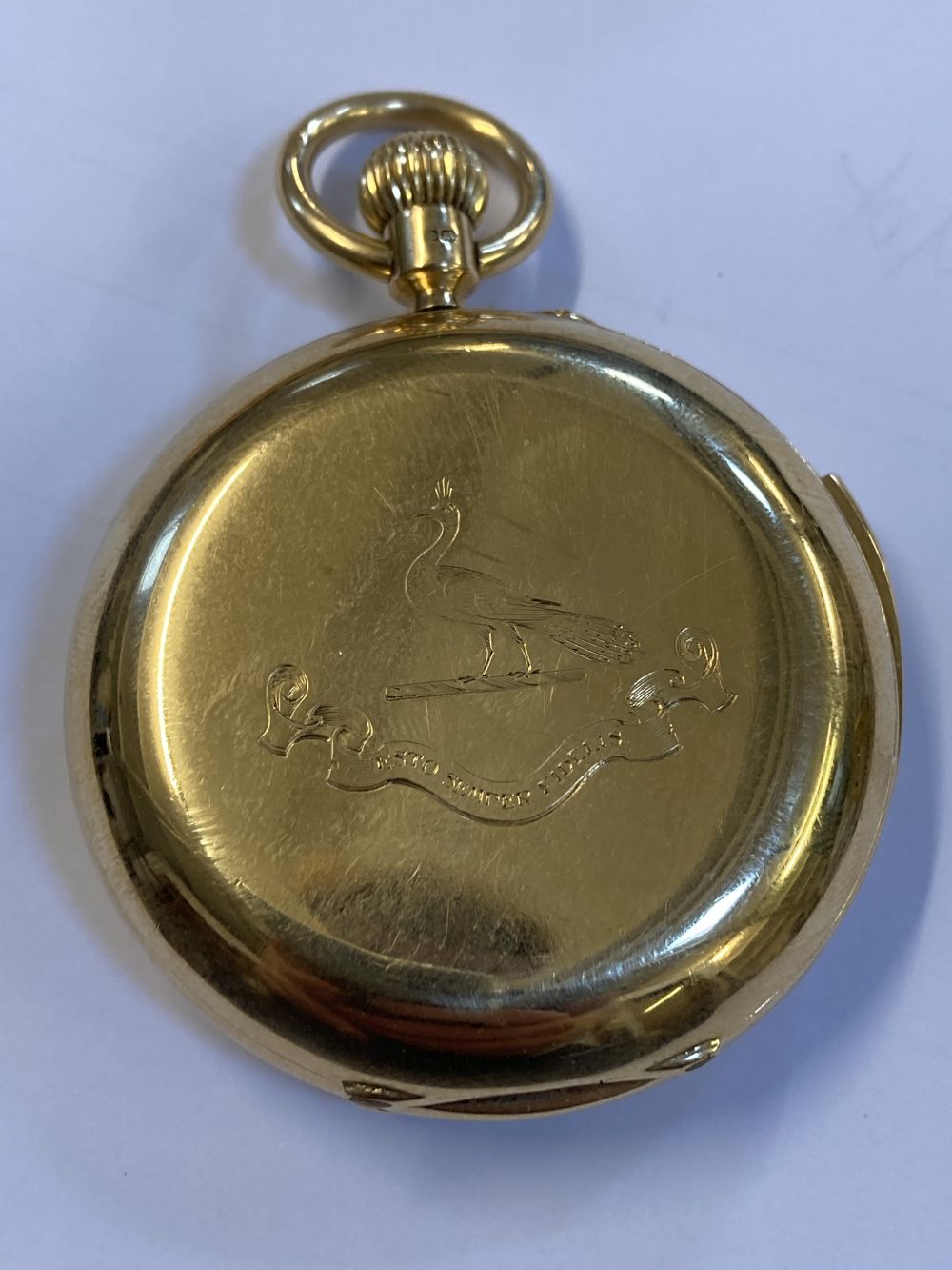 Pocket Watch. An 18ct gold full gold hunter pocket watch by J.W. Benson London 1918 - Bild 2 aus 7