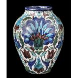 De Morgan (William, 1839-1917). An early Fulham period ovoid Persian influence pottery vase