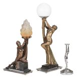Art Deco. An art deco style female nude table lamp