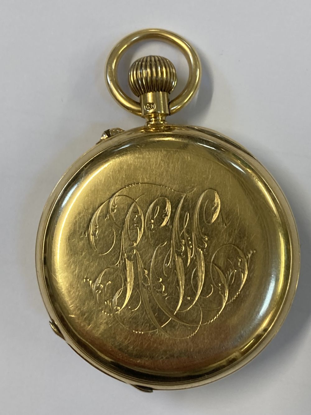 Pocket Watch. An 18ct gold half hunter pocket watch by Barber & Smith - Bild 2 aus 11