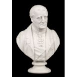 Duke of Wellington. A parian ware bust of the Duke of Wellington