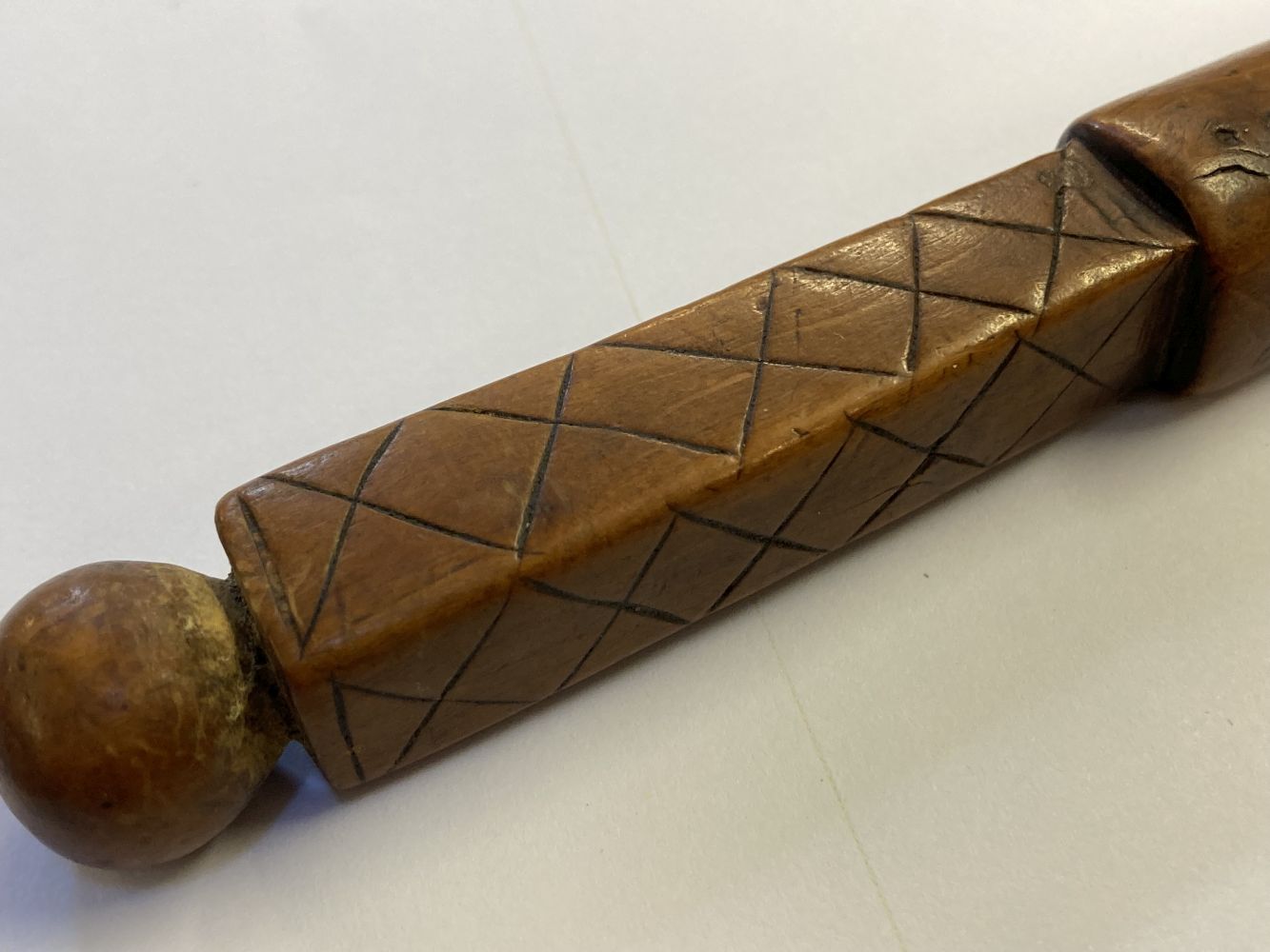 Treen. A 17th century treen apple corer dated 1696 - Image 10 of 10