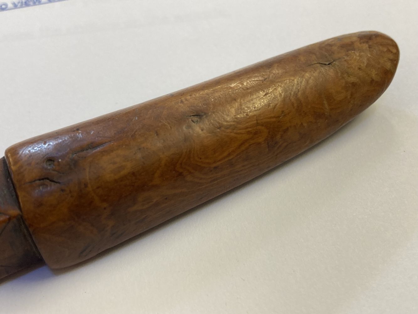 Treen. A 17th century treen apple corer dated 1696 - Image 9 of 10