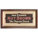 Breweriana. An Ind Coope advertising sign, Nut Brown The Popular Drink