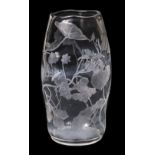 Glass Vase. An art nouveau glass vase