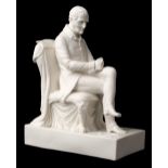 Duke of Wellington. A Victorian parian figure of the Duke of Wellington by Samuel Alcock circa 1852