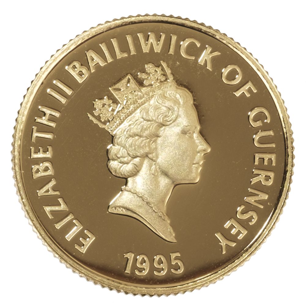 Proof Coin. Elizabeth II Bailiwick of Guernsey 1995 £25 gold coin,