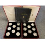 Proof Coins. Pobjoy Mint Ltd, 16 silver proof crowns, Princess Diana