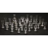 Glass. A collection of 18th century and later drinking glasses