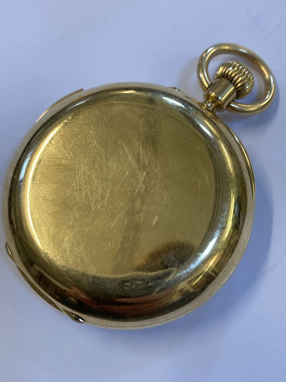 Pocket Watch. An 18ct gold full gold hunter pocket watch by J.W. Benson London 1918 - Bild 5 aus 7