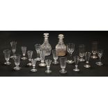 Glass. A collection of 18th century and later drinking glasses