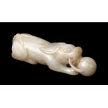 Jade. A Chinese jade carving of a dog