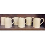 Wedgwood. A matched set of six Wedgwood pottery mugs by Keith Murray