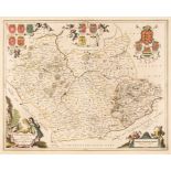Leicestershire & Rutland. Jansson (Jan), Leicestrensis Comitatus cum Rutlandiae..., circa 1650