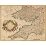 South West England & Wales. Mercator (Gerard & Hondius Jodocus), Cornubia, Devonia..., circa 1623