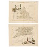 England and Wales. A collection of 30 maps, 17th - 19th century