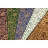 Decorative papers. A selection of hand-marbled and printed decorative papers
