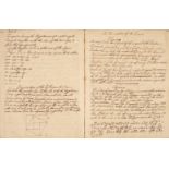 Mathematics Notebook. A manuscript maths and commonplace notebook, seemingly compiled by Robert