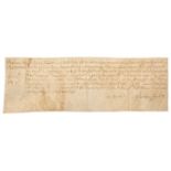 Foyle Family Deeds. A group of 3 vellum deeds relating to the Foyle family, 1619, 1677 & 1710
