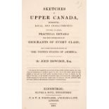 Howison (John). Sketches of Upper Canada, domestic, local and characteristic, 1821