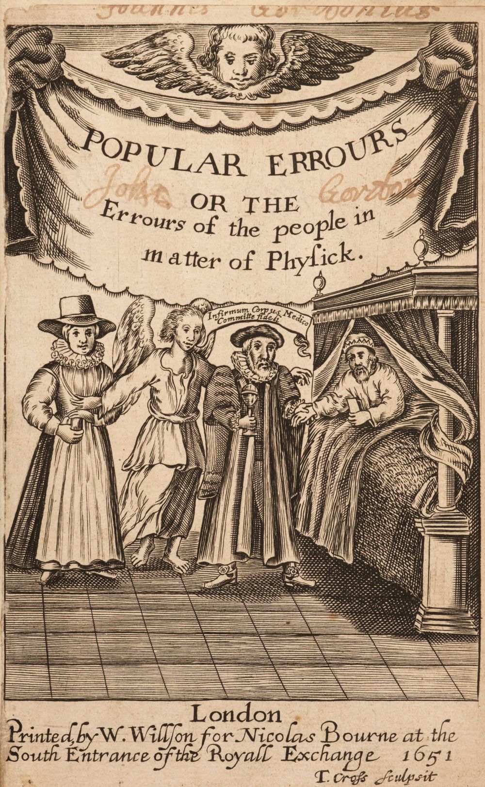 Primrose (James). Popular errours, Or the errours of the people in physick, 1st edition, 1651